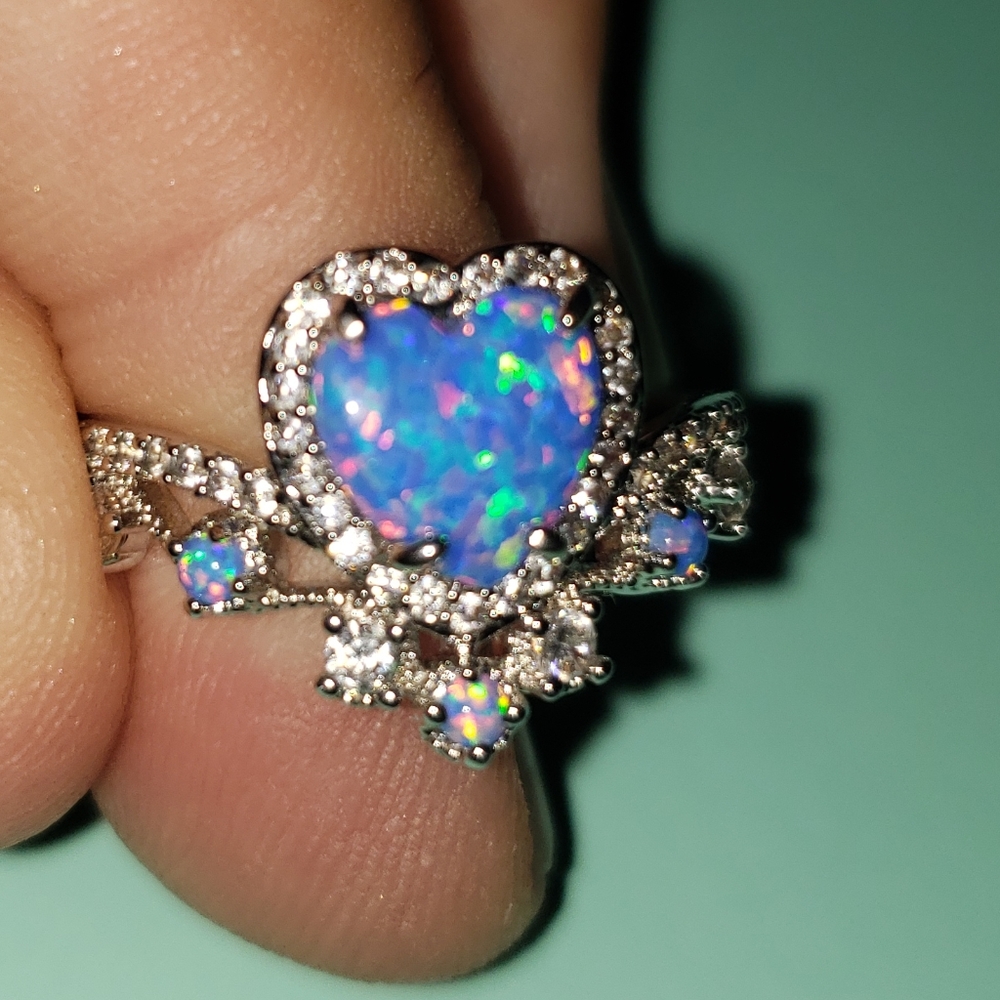 Purple Fire Opal Ring